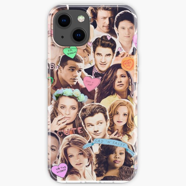 glee cast collage iPhone Soft Case RB2403 product Offical Glee Merch