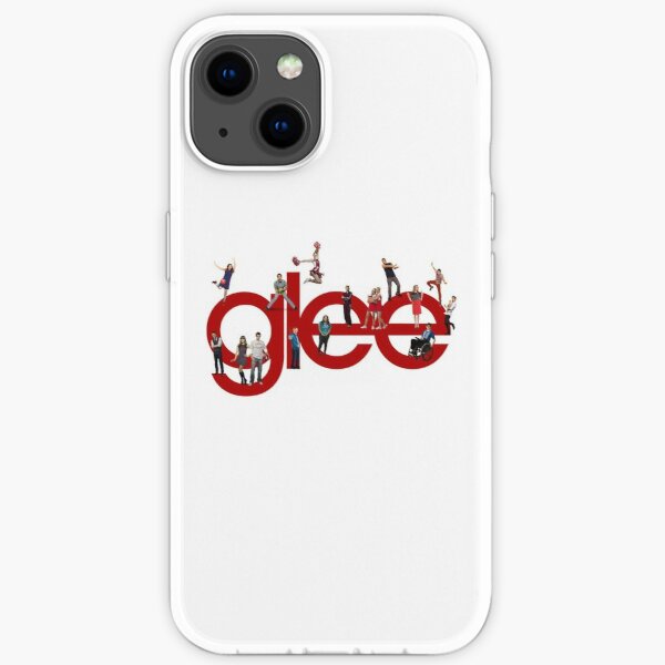 glee logo with the cast iPhone Soft Case RB2403 product Offical Glee Merch