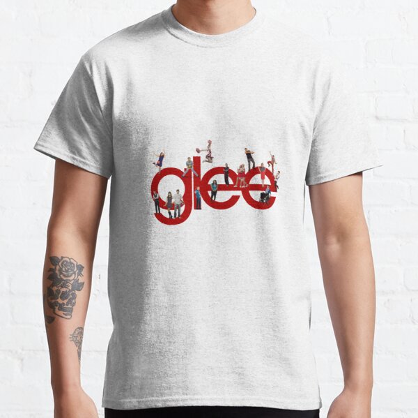 glee logo with the cast Classic T-Shirt RB2403 product Offical Glee Merch