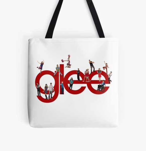 glee logo with the cast All Over Print Tote Bag RB2403 product Offical Glee Merch