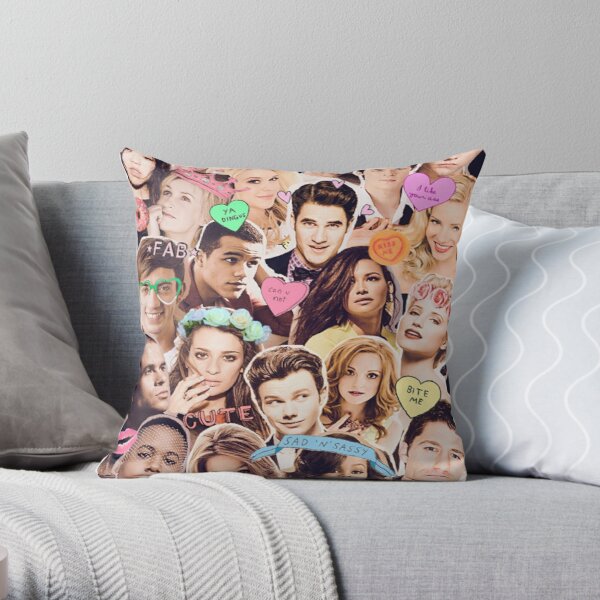 glee cast collage Throw Pillow RB2403 product Offical Glee Merch