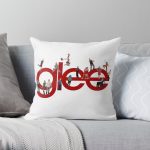 glee logo with the cast Throw Pillow RB2403 product Offical Glee Merch