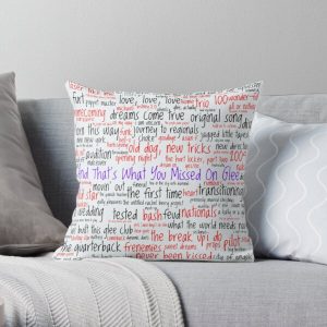 And That's What You Missed On Glee - Episodes Throw Pillow RB2403 product Offical Glee Merch